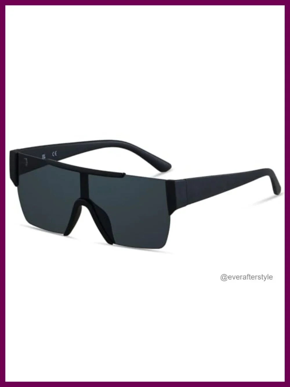 Flat Top Square Sunglasses UV Protection Shield Shades